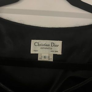 A beautiful black velvet vintage Dior top